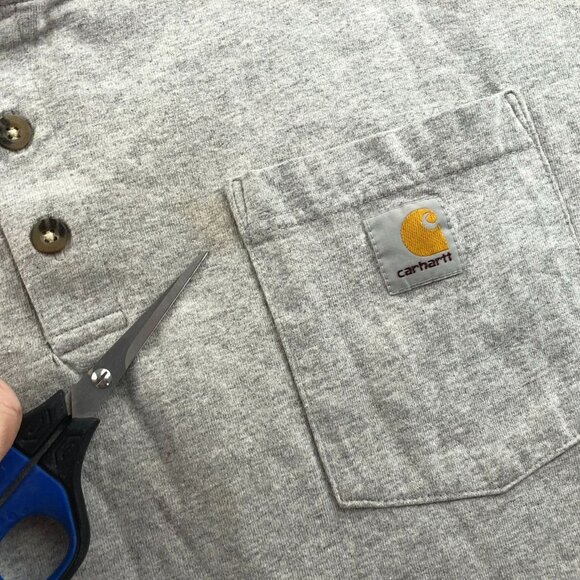 2 Carhartt Mens Henley Shirt XL Lot Of Two Workwear Classic Casual Tee Pullover - Picture 13 of 16